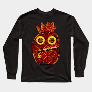 Ring-eyed pineapple in burnt orange Long Sleeve T-Shirt